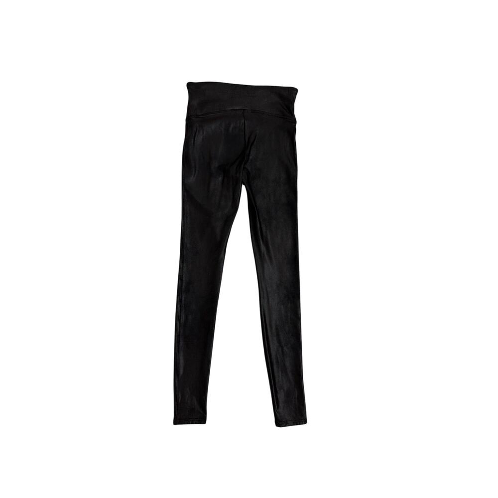 Spanx Ready to Wow Black Faux Leather Shaping Leggings Size Small - Picture 3 of 5